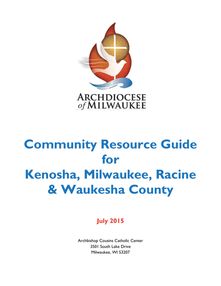 Community Resource Guide - Archdiocese Of Milwaukee