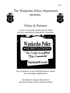 Waukesha Police - Center for Problem