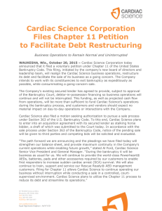 Press Release - Cardiac Science