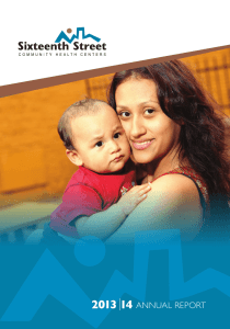 2013-2014 SSCHC Annual Report - Sixteenth Street Community