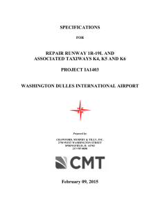 Specifications - Metropolitan Washington Airports Authority
