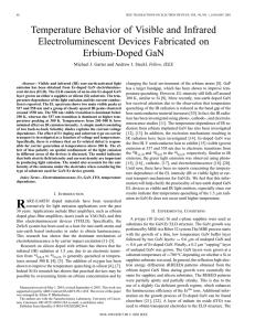Temperature behavior of visible and infrared electroluminescent