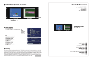 Owner`s Manual  - Marshall Electronics