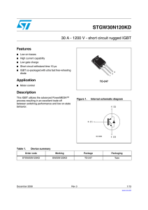 30 A - 1200 V - short circuit rugged IGBT