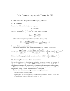 Colin Cameron: Asymptotic Theory for OLS