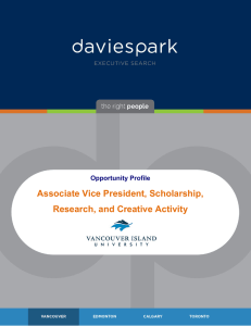 Associate Vice President, Scholarship, Research, and Creative Activity