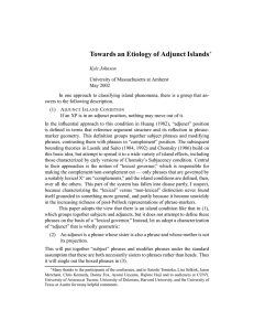 Towards an Etiology of Adjunct Islands