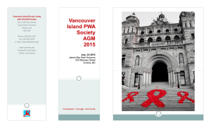 vpwas agm report 2015 - Vancouver Island Persons Living with HIV