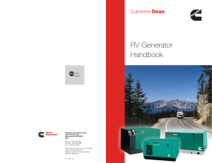 RV Generator Handbook - Cummins Western Canada