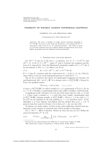 STABILITY OF WEAKLY ALMOST CONFORMAL MAPPINGS 1