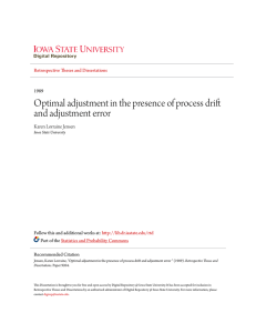 Optimal adjustment in the presence of process drift and adjustment