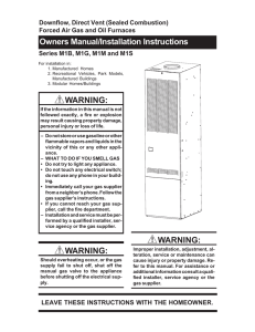 M1 Furnace Installation Instructions