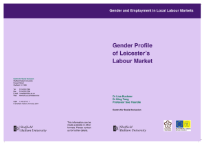 Gender Profiling: Leicester - Sociology and Social Policy