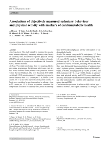 Associations of objectively measured sedentary