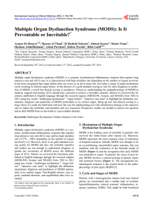 Multiple Organ Dysfunction Syndrome (MODS)