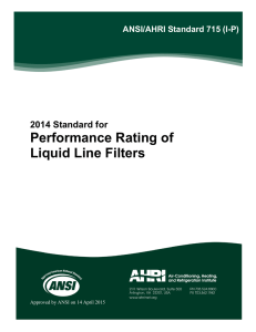 ANSI/AHRI Standard 715 (I-P)-2014