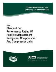 Standard For Performance Rating Of Positive Displacement