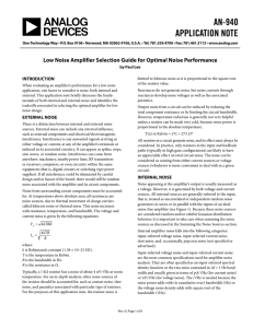 AN-940 Low Noise Amplifier Selection Guide for Optimal Noise