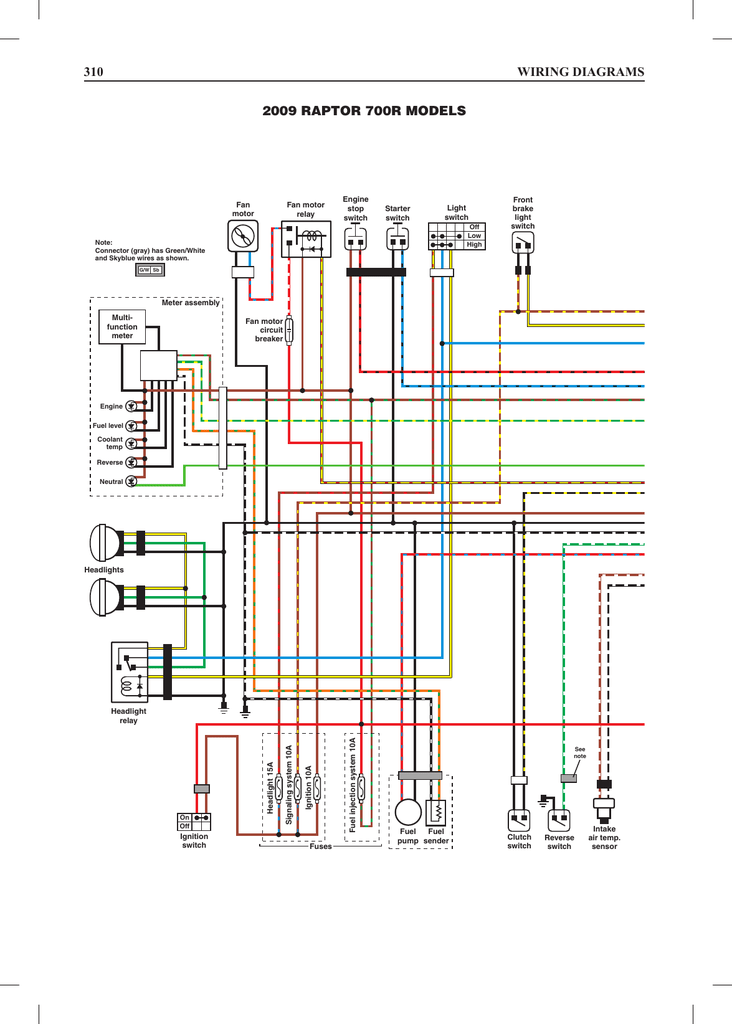 310 wiring diagrams  2006 Yamaha Raptor 700 Switch Wiring Diagram    StudyLib