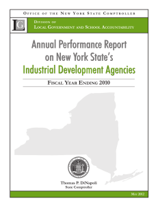 Annual Performance Report on New York State`s Industrial
