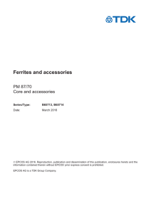 Ferrites and accessories - PM 87/70 - Core and accessories