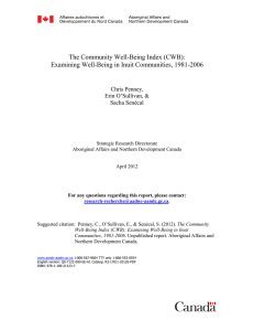 The Community Well-Being Index (CWB): Examining Well