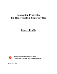 Renovation Project for Tin Hau Temple in Causeway Bay Project