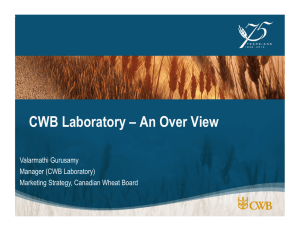 CWB Laboratory – An Over View