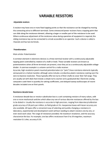 VARIABLE RESISTORS - IDC