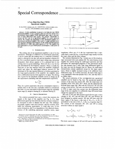 A very-high-slew-rate CMOS operational amplifier - Solid