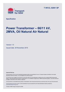 Power Transformer – 66/11 kV, 2MVA, Oil Natural Air Natural