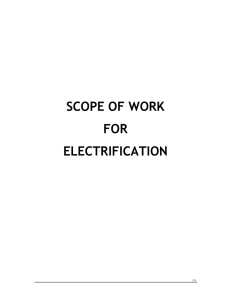 scope of work for electrification
