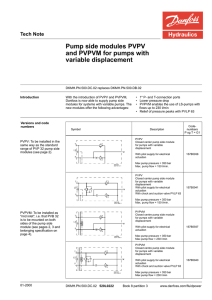 Pump side modules PVPV and PVPVM for pumps with variable