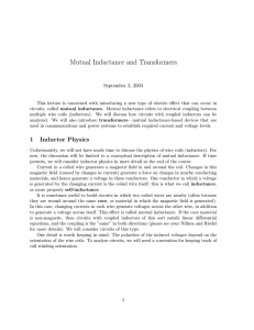 Mutual Inductance and Transformers