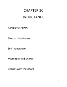 CHAPTER 30 INDUCTANCE