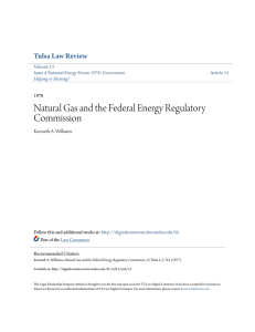 Natural Gas and the Federal Energy Regulatory Commission