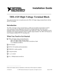 TBX-1325 High-Voltage Terminal Block Installation Guide and