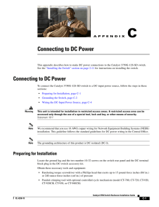 Connecting to DC Power