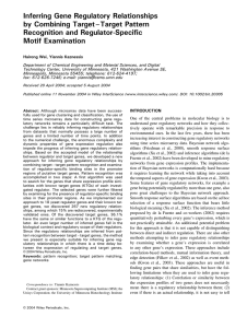 Inferring gene regulatory relationships by combining target