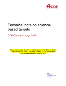 Reporting Science-Based Targets