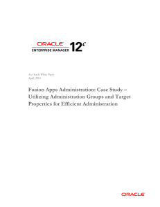 Fusion Apps Administration: Case Study