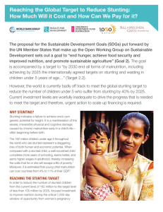 Reaching the Global Target to Reduce Stunting: How Much Will it