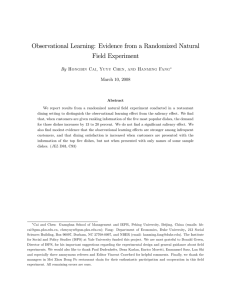 Observational Learning: Evidence from a