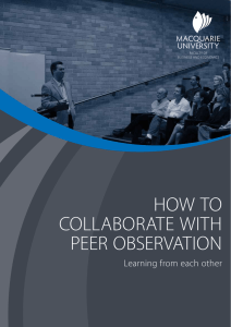 how to collaborate with peer observation