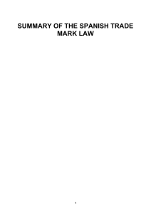 Summary of the Spanish Trade Mark Law - gil-vega