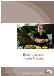 Business and Trade Names Guide