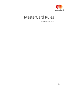 MasterCard Rules
