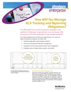 How Will You Manage ACA Tracking and Reporting Obligations?