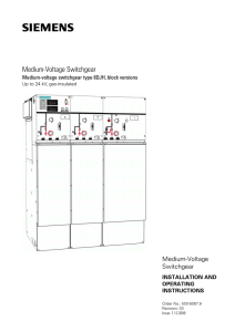 Siemens 24kV gas insulated medium voltage switchgear