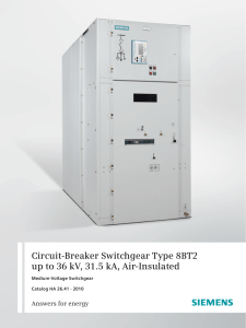 Circuit-Breaker Switchgear Type 8BT2 up to 36 kV, 31.5 kA